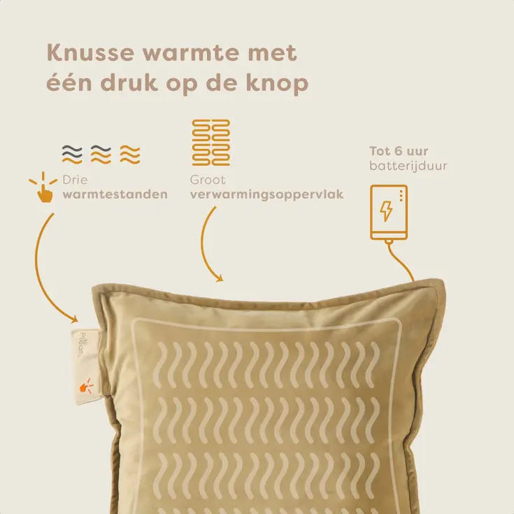 Pleafs Warmtekussen 45x45cm Plush