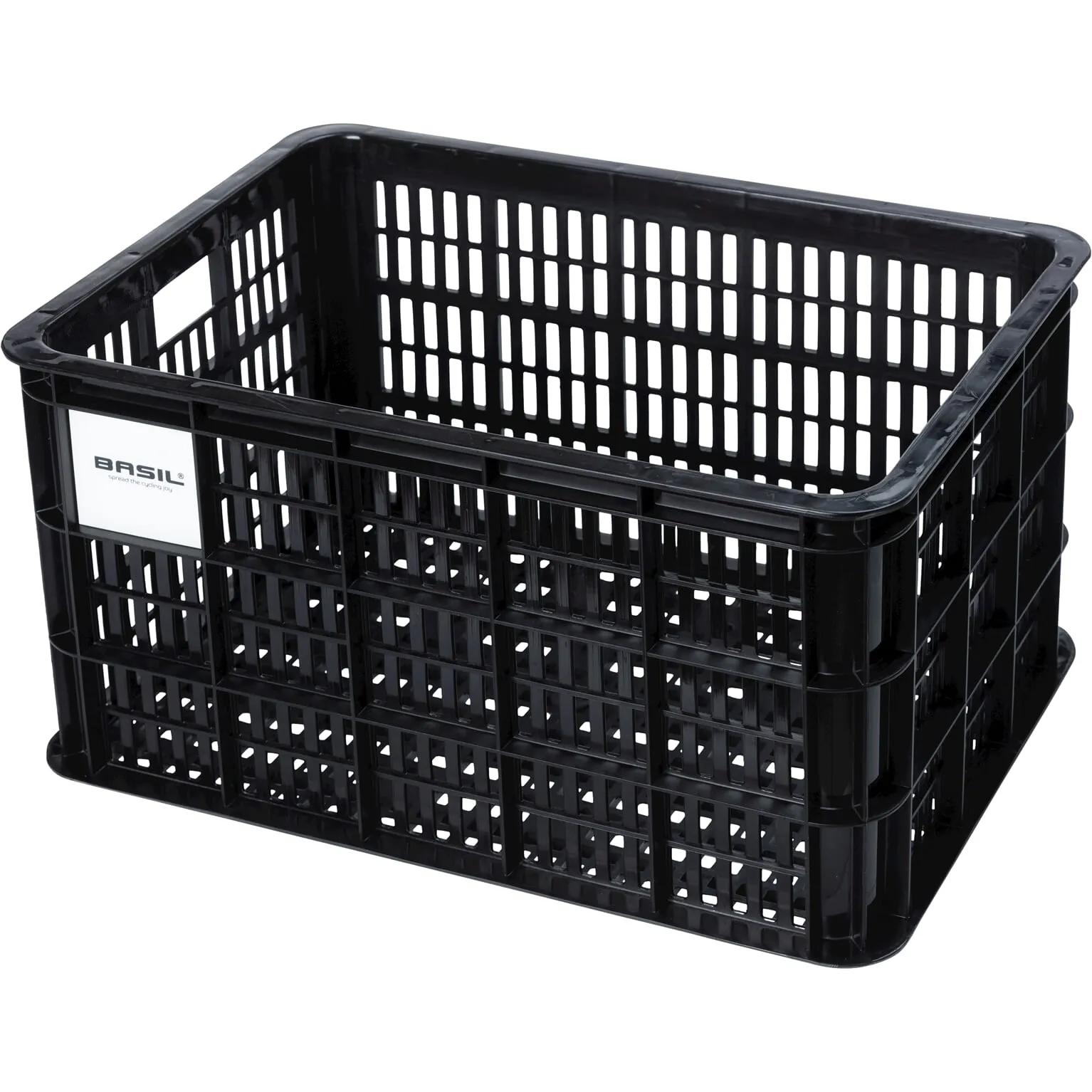 Basil  fietskrat L black 40L recycled  Zwart main product image