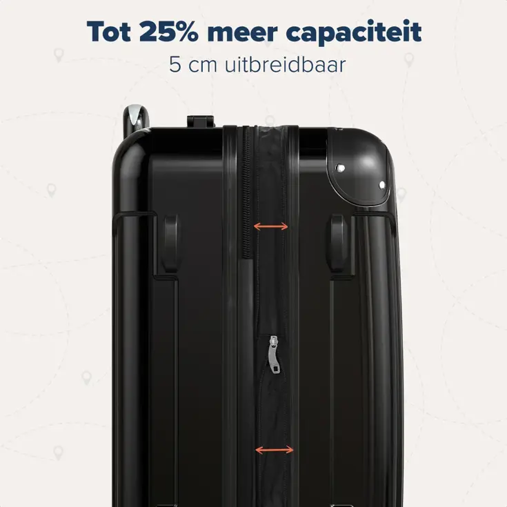 Handbagage Koffer – 45L – Zwart