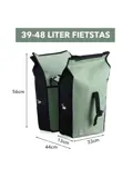 Fietstas Rolltop - Dubbel - Waterdicht