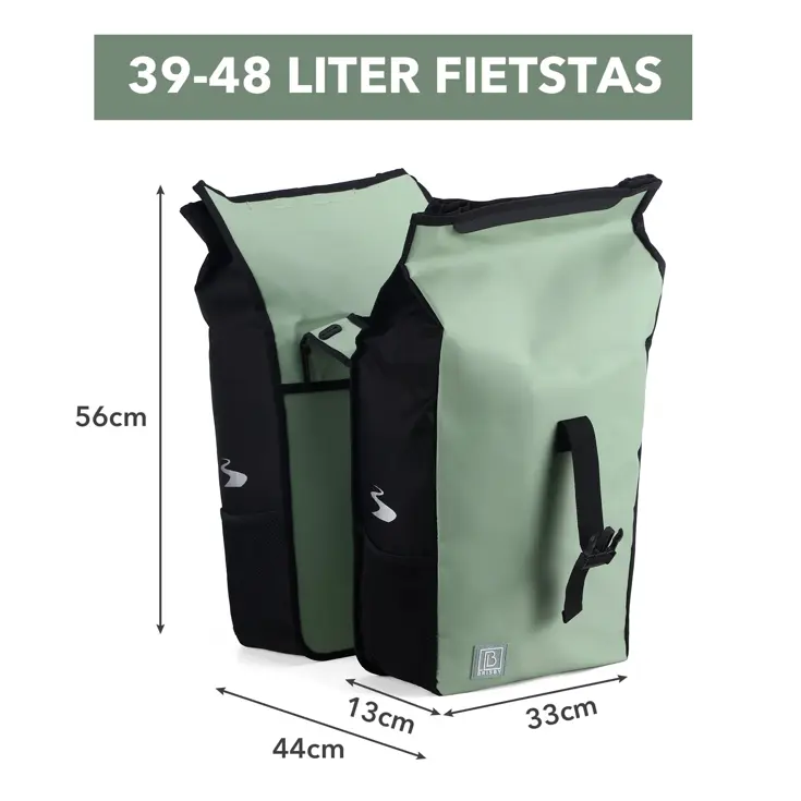 Fietstas Rolltop - Dubbel - Waterdicht