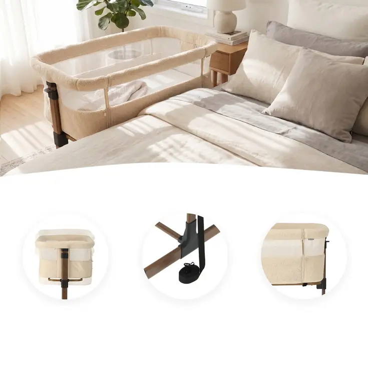 Snoozy Teddy Co Sleeper - Verstelbaar frame