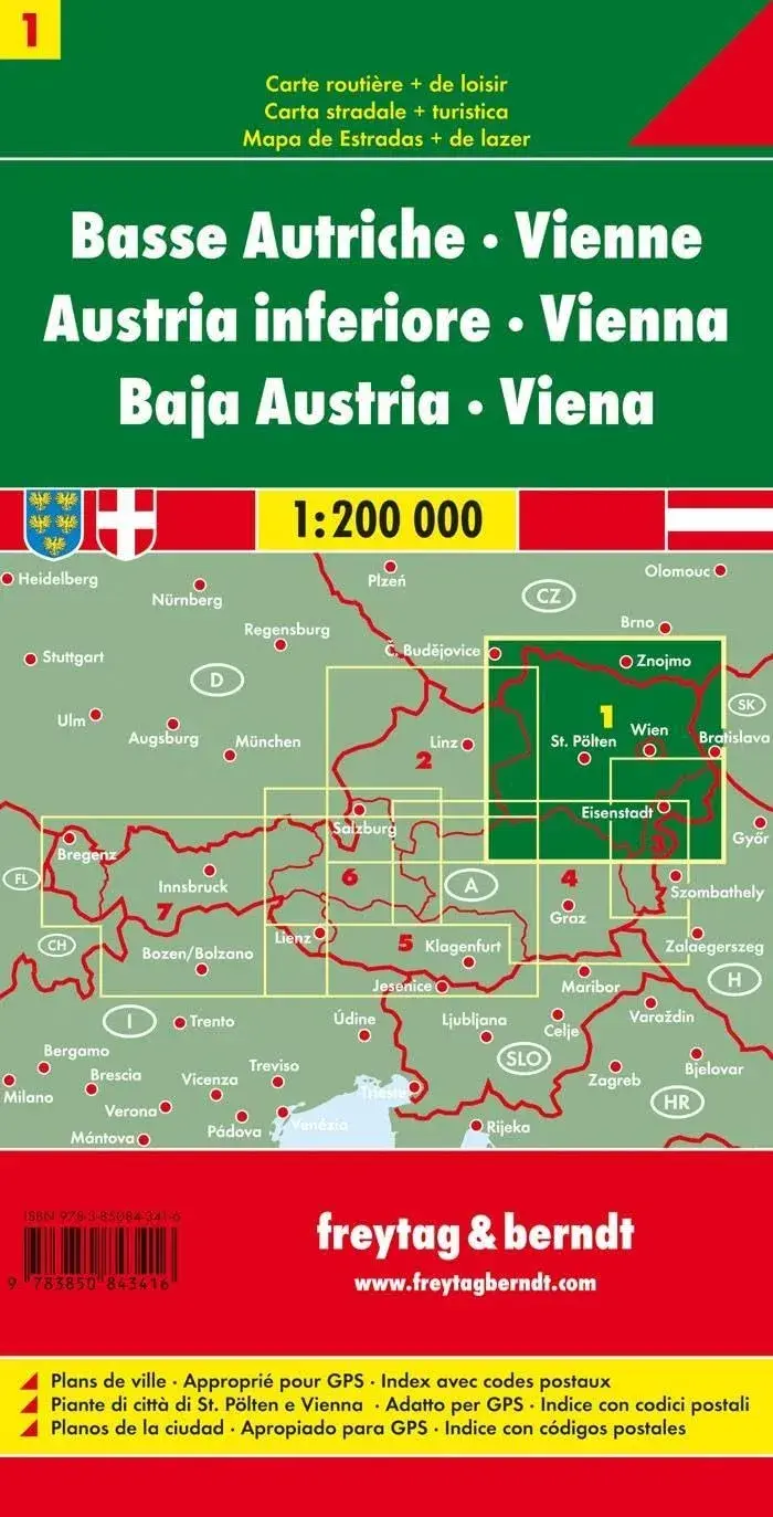 Wegenkaart Oostenrijk 1 - Neder-Oostenrijk