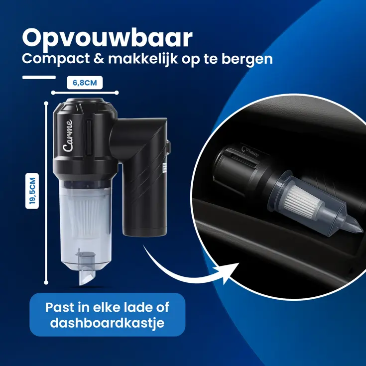 2-in-1 Auto Stofzuiger - Opvouwbaar