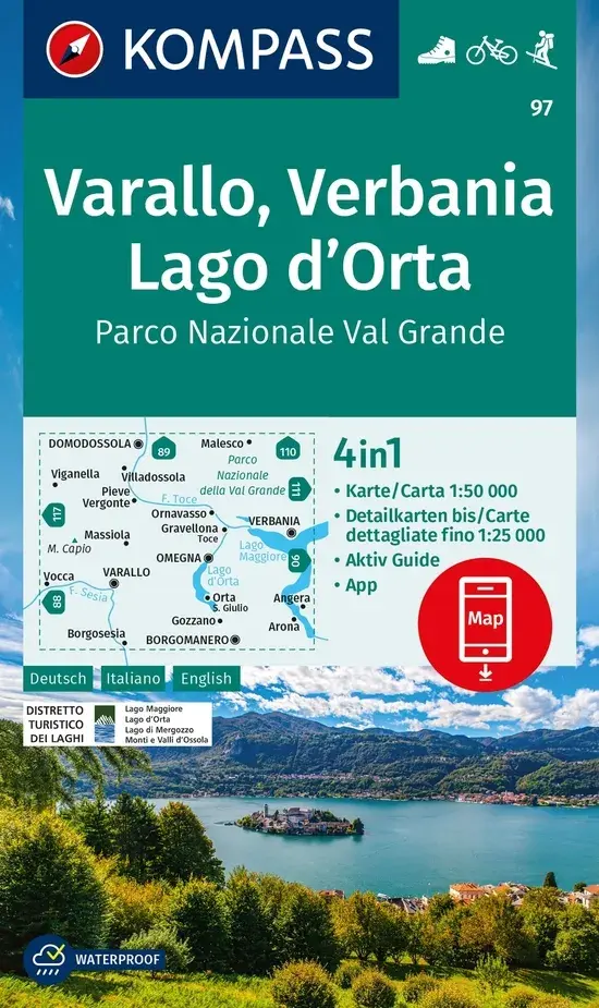 Wandelkaart WK97 Varallo - Verbania
