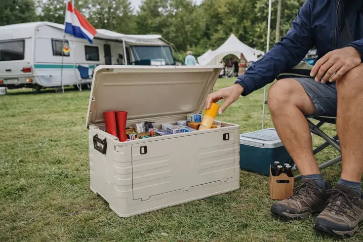 Opbergbox Opvouwbaar 55 Liter Beige
