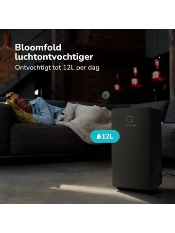Vivid Zwart Luchtontvochtiger 12L per dag