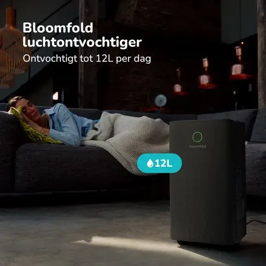 Vivid Zwart Luchtontvochtiger 12L per dag
