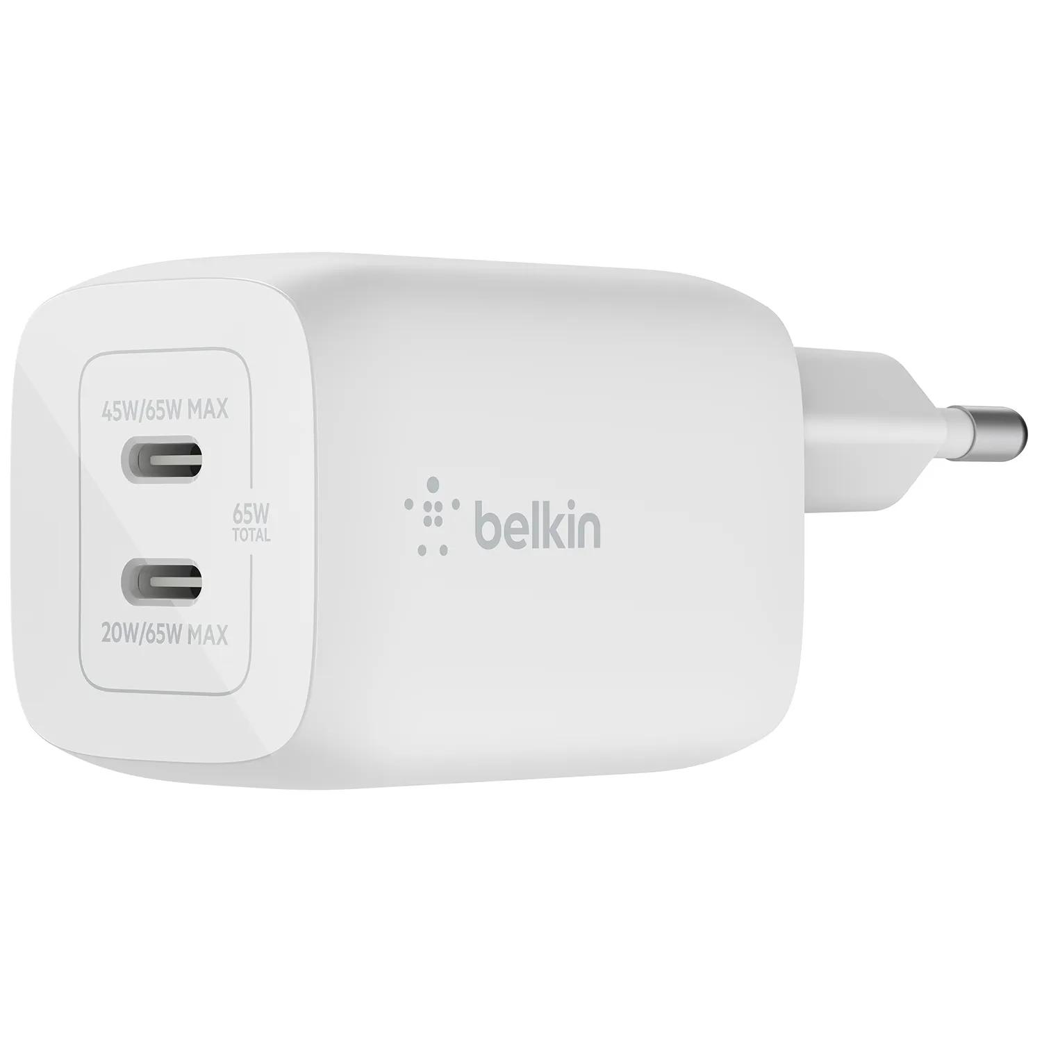 Belkin   Adapter 2 poorts  USB-C  65W  Wit main product image