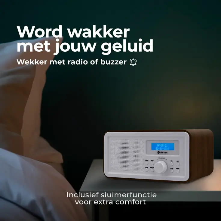 DAB+/FM Radio Wekkerfunctie 40 voorkeurszenders