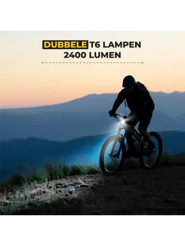 Fietsverlichting set 2400 lumen