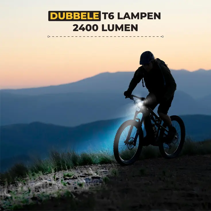 Fietsverlichting set 2400 lumen