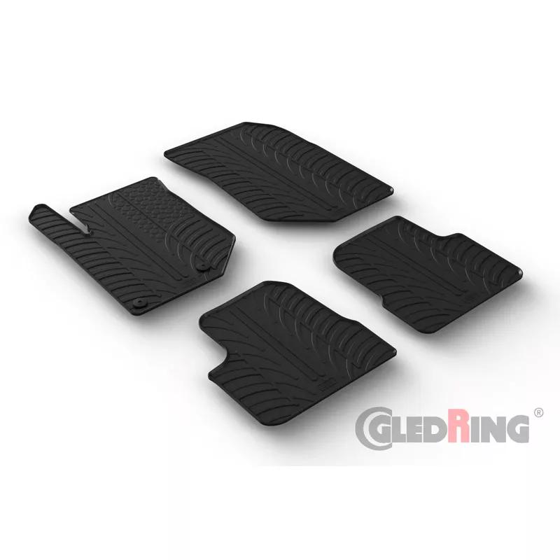 Gledring Peugeot 208 II 2019 / 2008 II 2020 & Opel Corsa F 2019 / Mokka 2020- excl. Electric  Rubbermatten  Zwart
