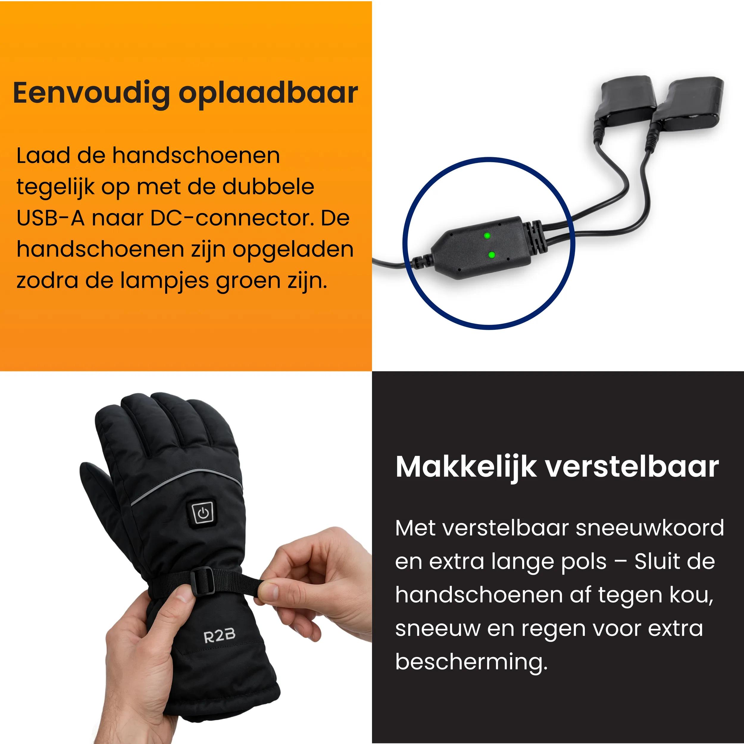 Mia&Coco Verwarmbare handschoenen voor heren en dames, 3 niveaus