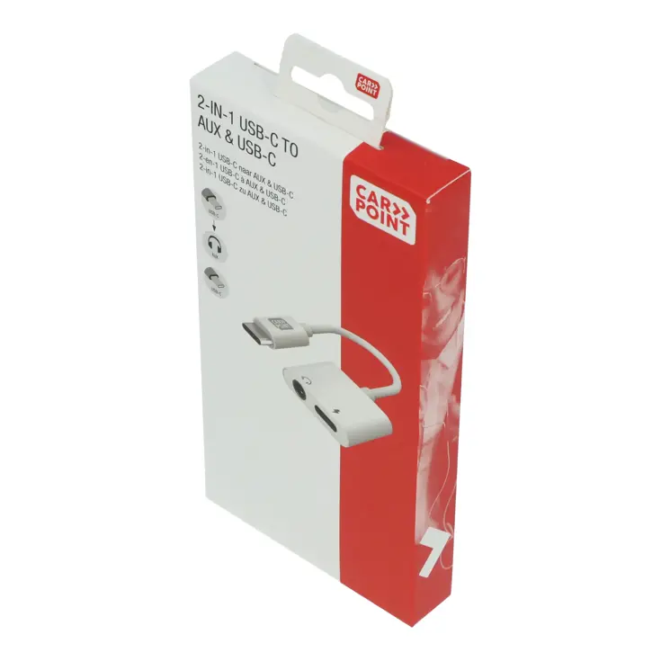 2-in-1 USB-C naar AUX en USB-C Adapter
