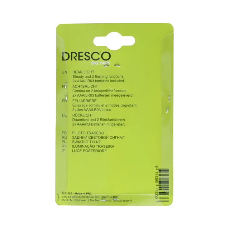 Achterlicht 3 LED met 4 functies en drukknop