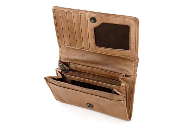 Flappie - Portemonnee - Leer - Overslag