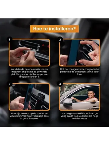 Telefoonhouder Auto Magneet 360˚C Rotatie