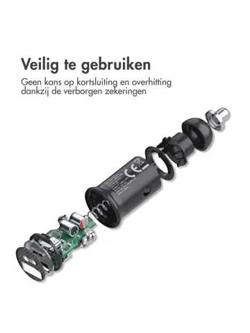 Autolader - 1x USB-C & 1x USB - 60W