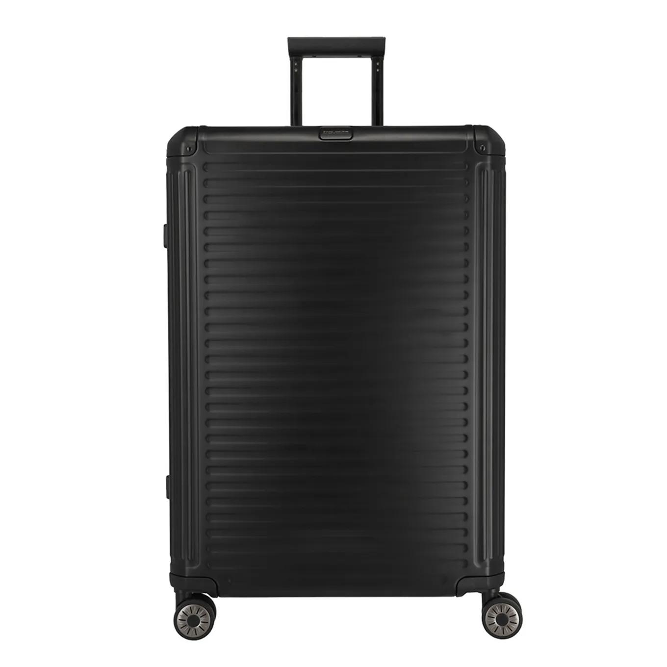 Travelite  aluminium 4w trolley l Zwart  Zwart main product image