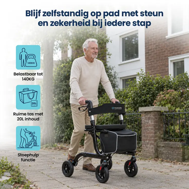 Rollator - Lichtgewicht & opvouwbaar - 6,9 kg