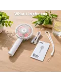 Oplaadbare Handventilator - Wit/Roze