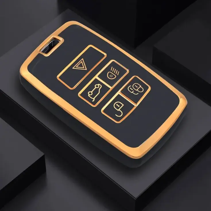 TPU Sleutelhoesje voor Landrover goud B5