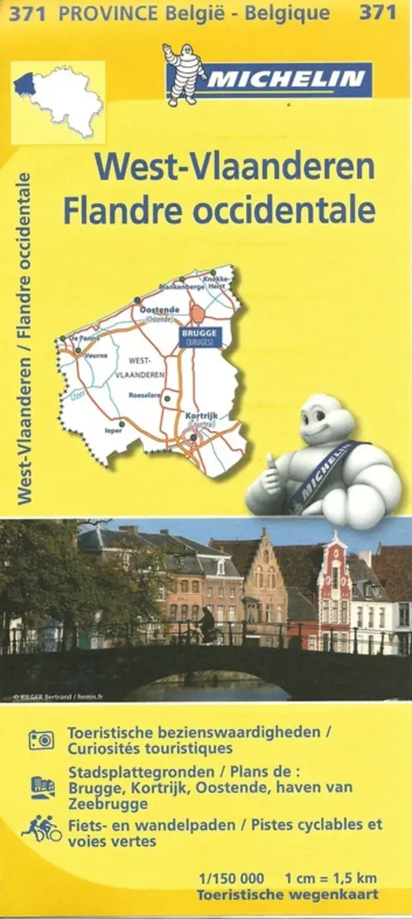 Michelin Local Wegenkaart 371 West-Vlaanderen