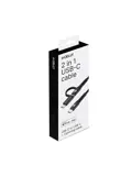 2-in-1 Nylon USB-C en Lightning Kabel 1m