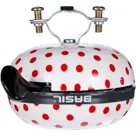 Basil Fietsbel Polkadot 80 Mm - Wit / Rood