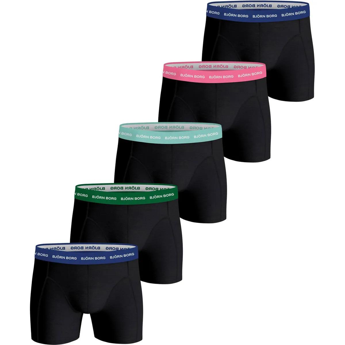Björn Borg Heren 5-Pack Boxers   Zwart