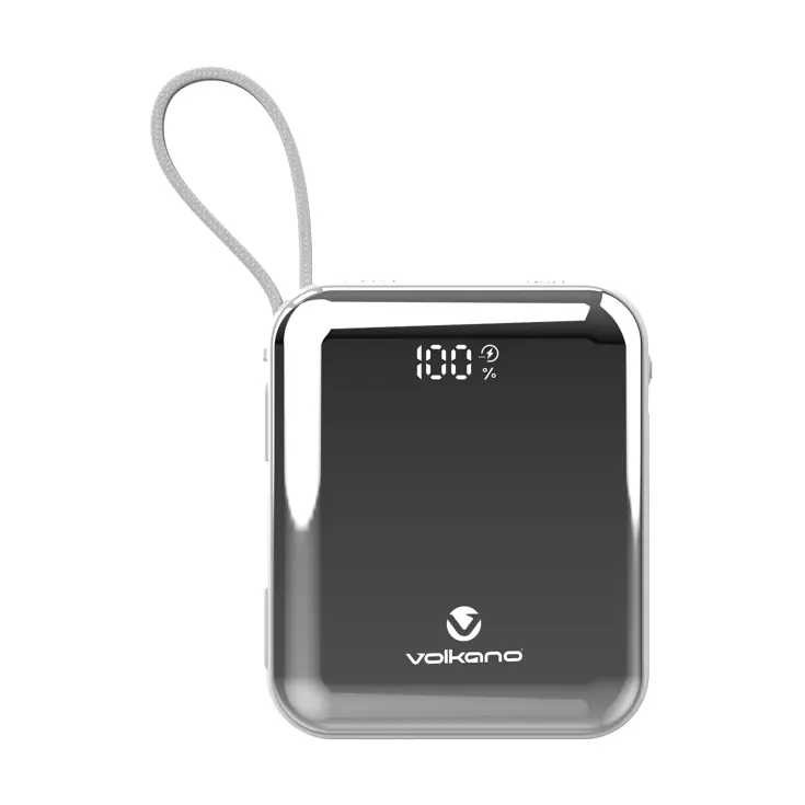 Powerbank 10.000 mAh met ingebouwde kabels