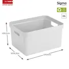Sigma home - Opbergbox - 32L wit - 4-delig