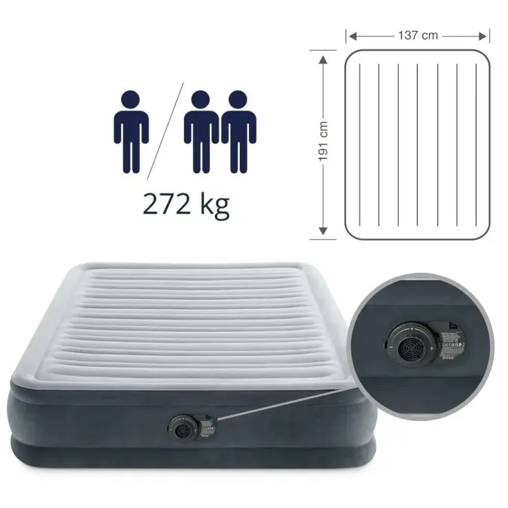 Luchtbed - Intex - 2P - 137x191 + Pomp