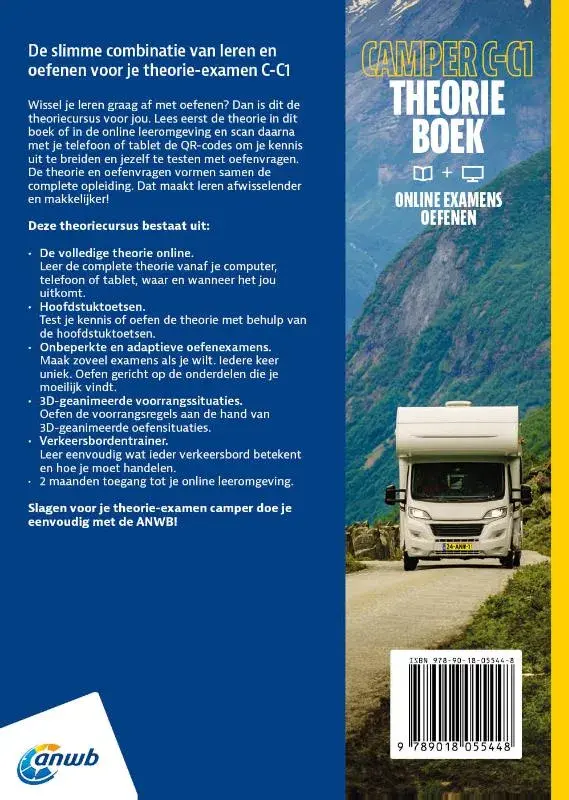 ANWB Camper Theorieboek C-C1 + Online examens oefenen