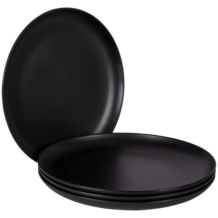 Bo-Camp Dinerbord Orville 4 Stuks Zwart