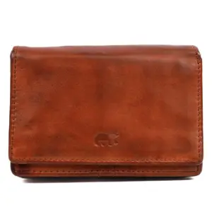 Nina - Leren overslagportemonne - 9 pasjes