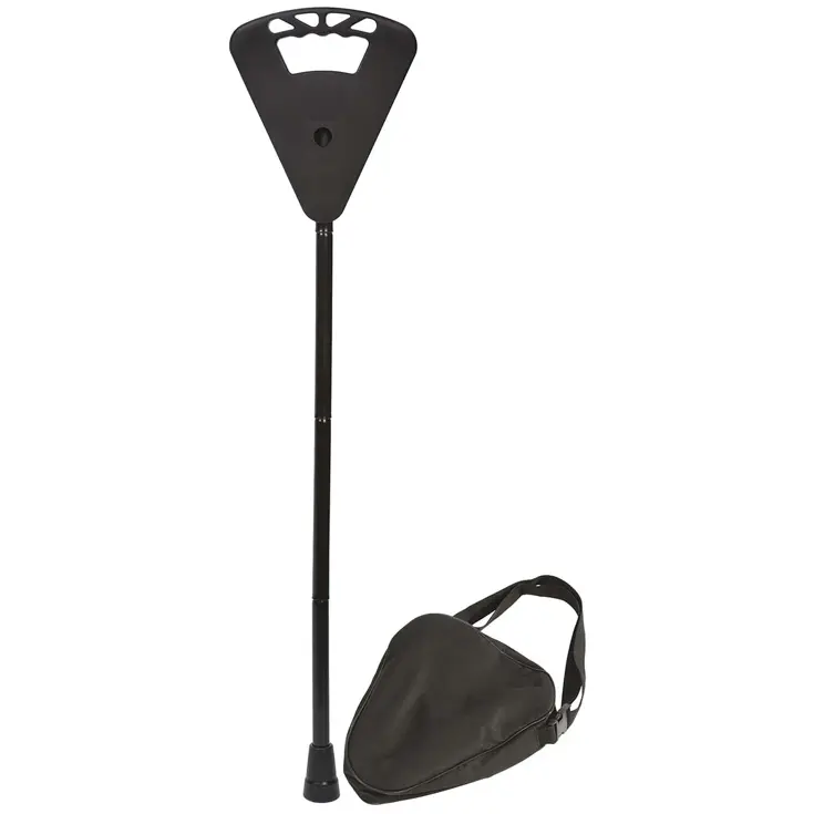 Flipstick Zit-/wandelstok Opvouwbaar Zwart