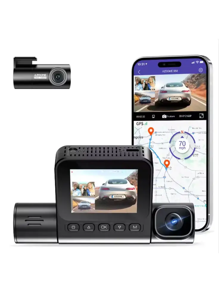 S58 4G 3CH 4K Wifi GPS dashcam
