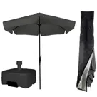 CUHOC Parasol Grijs + Verrijdbare Voet + Hoes