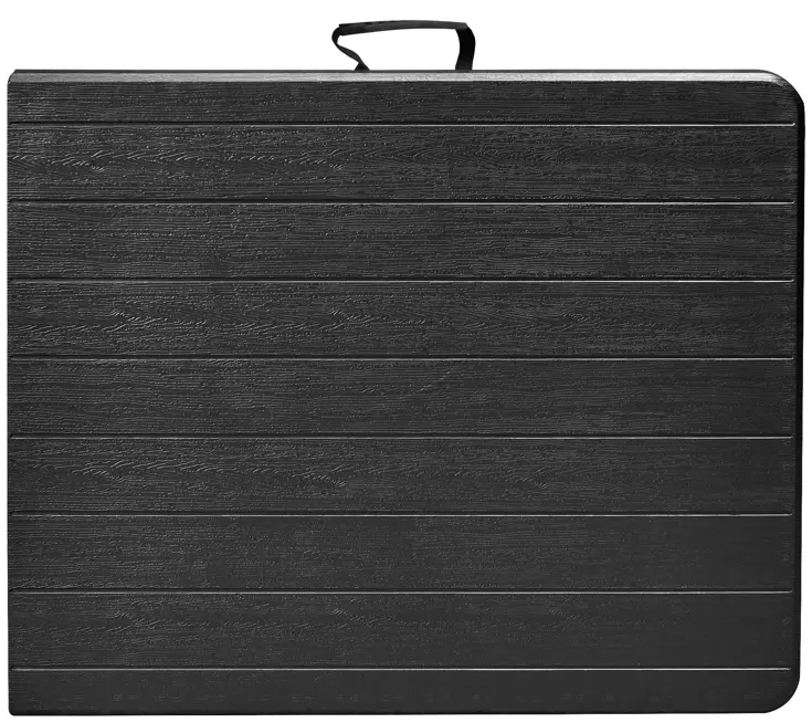 Klaptafel - 180cm - zwart - houtlook