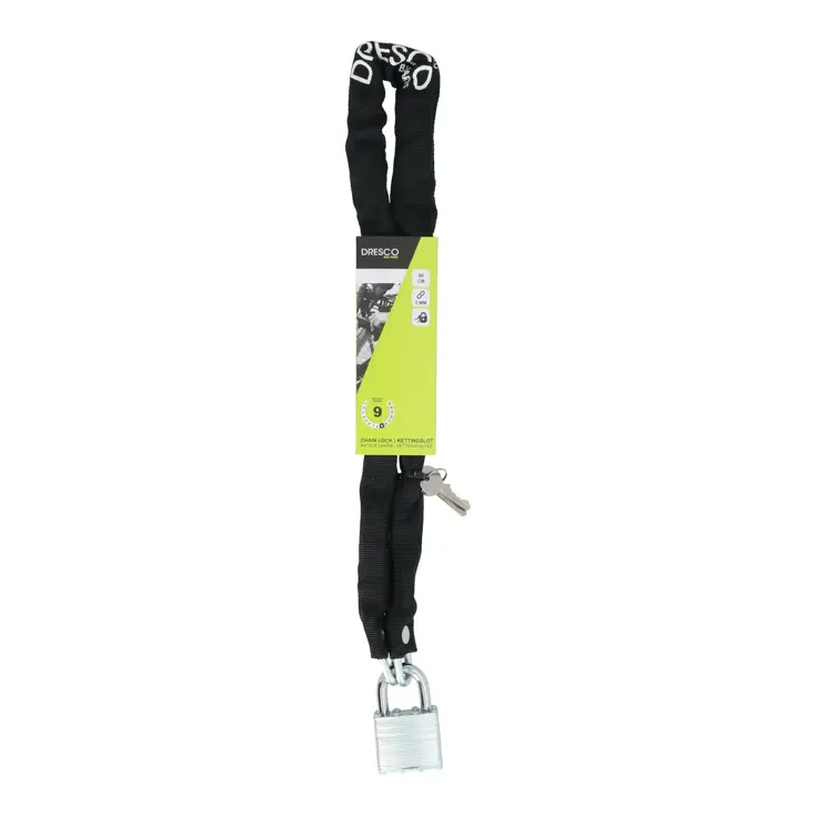Kettingslot 90 cm met geharde schakels en hoes
