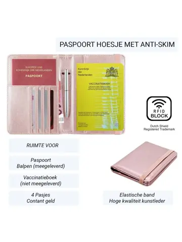 RFID Vaccinatiepaspoort Hoes Anti Skim Bescherming