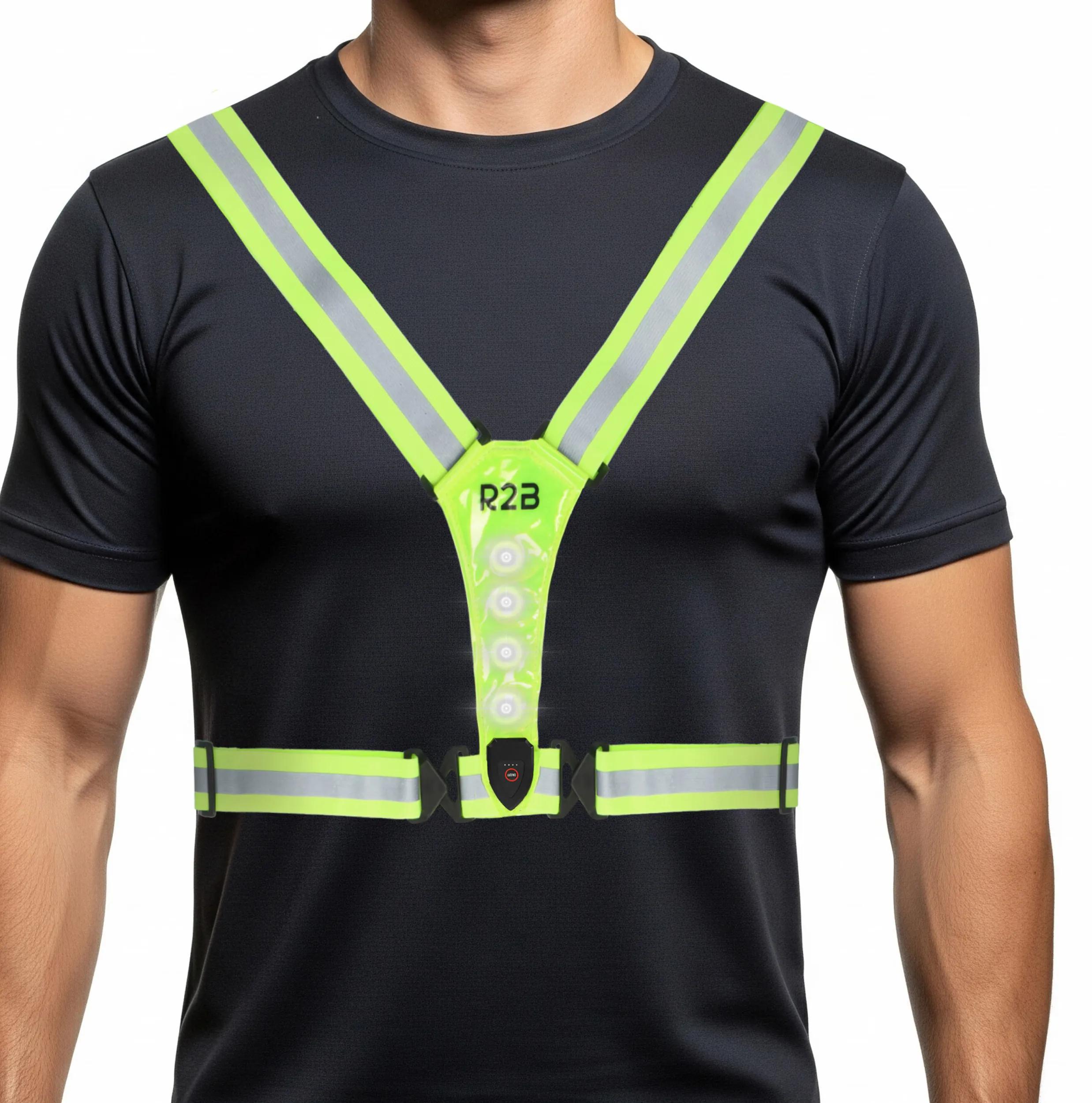 R2B  Hardloopvest oplaadbaar  Geel