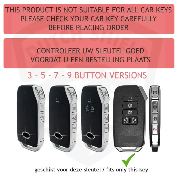 TPU Sleutelhoesje voor Kia goud D9