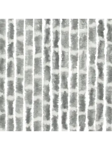 Chenille Streep grijs/wit 56x185cm
