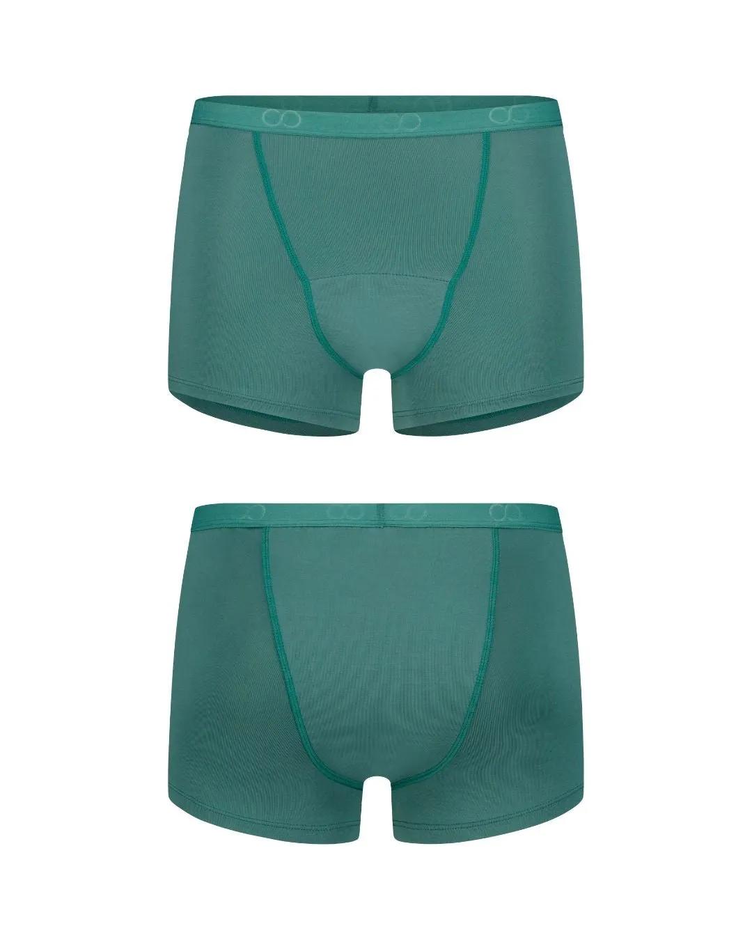 Moodies Undies  Menstruatie ondergoed  Boyshort  Groen