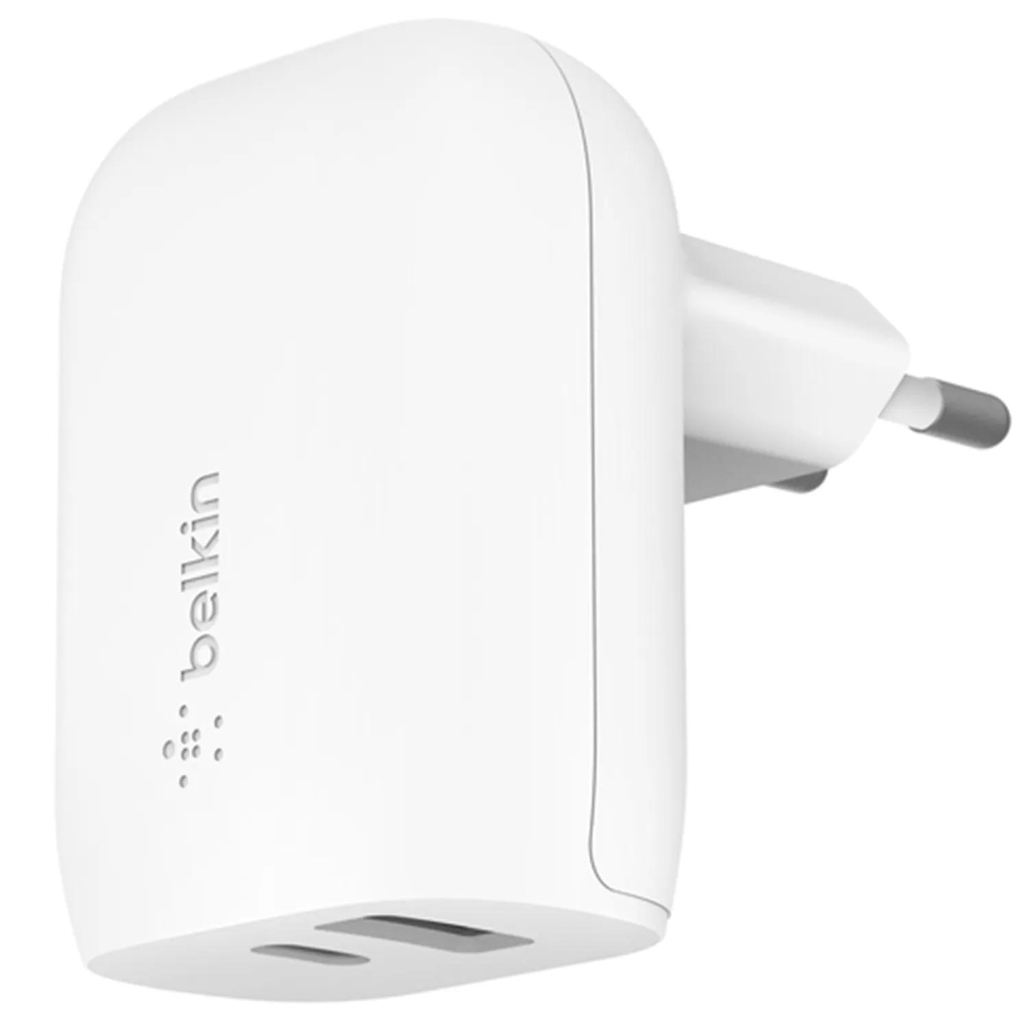 Belkin  Dual Wall Charger  USB-C en USB-A  Wit main product image