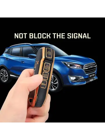 TPU Sleutelhoesje voor Kia goud D5