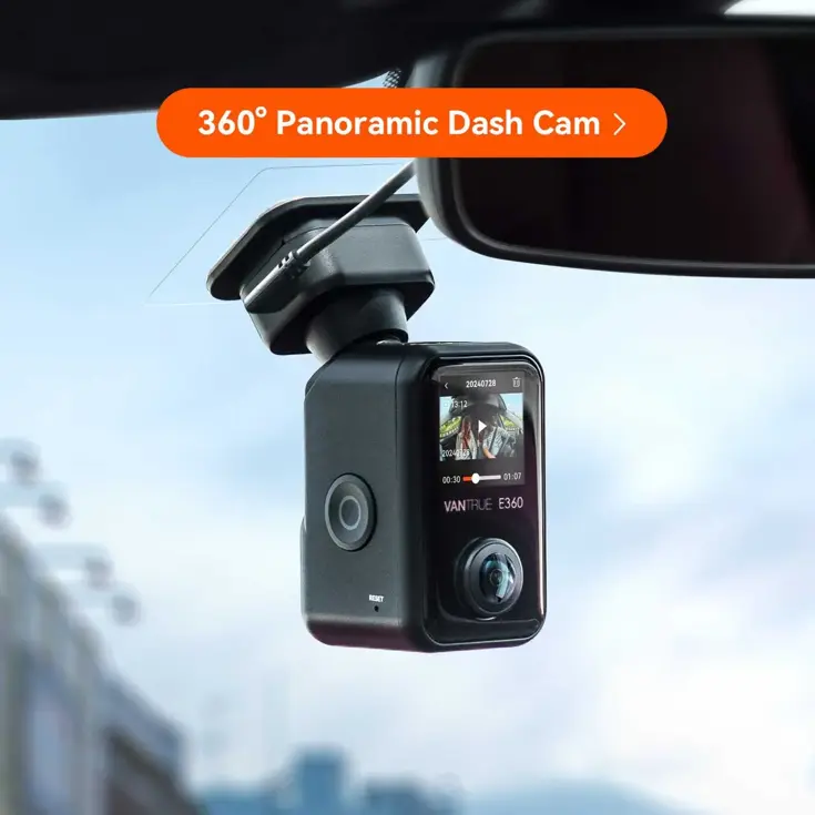 E360 Ace Cloud 5K 3CH Wifi GPS 360 graden dashcam